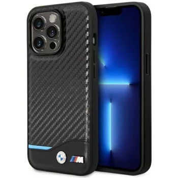  BMW iPhone 14 Pro Carbon MagSafe (BMHMP14L22NBCK) MagSafe hátlap, tok, fekete