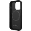 BMW BMHMP14L22RFGK Leather Diamond Pattern MagSafe iPhone 14 Pro 6.1" hátlap, bőr tok, fekete