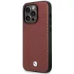 BMW iPhone 14 Pro 6,1" burgundy Leather Diamond Pattern MagSafe (BMHMP14L22RFGR) hátlap, tok,borfó