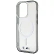 BMW iPhone 14 Pro 6.1" transparent hátlap, tok, Silver Ring MagSafe (BMHMP14LHCRS) hátlap, tok, átlátszó
