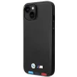 BMW BMHMP14M22PTDK Leather Stamp Tricolor Magsafe iPhone 14 Plus 6.7 " hátlap, bőr tok, fekete
