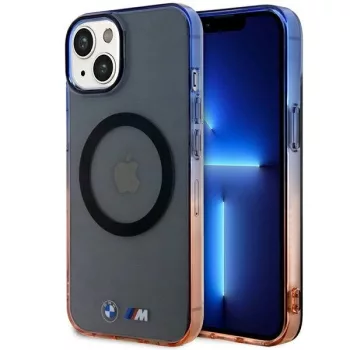   BMW BMHMP14MHTGE iPhone 14 Plus/15 Plus 6.7", Gradient Bumper MagSafe hátlap, tok, szürke