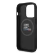 BMW iPhone 14 Pro Max Leather Stamp Tricolor Magsafe (BMHMP14X22PTDK) hátlap, tok, fekete