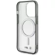 BMW iPhone 14 Pro Max 6.7" transparent hátlap, tok, Silver Ring MagSafe (BMHMP14XHCRS) hátlap, tok, átlátszó