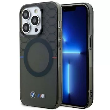   BMW iPhone 14 Pro Max 6.7" grey hátlap, tok, Pattern MagSafe (BMHMP14XHGPK) hátlap, tok, sötétszürke