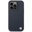 BMW BMHMP14XSILNA Silicone Metal Logo MagSafe iPhone 14 Pro Max 6.7" hátlap, sötétkék
