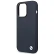 BMW BMHMP14XSILNA Silicone Metal Logo MagSafe iPhone 14 Pro Max 6.7" hátlap, sötétkék
