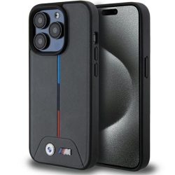   BMW iPhone 15 Pro M Quilted Tricolor MagSafe (BMHMP15L22PVTA) Magsafe kompatibilis hátlap, tok, szürke