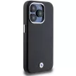 BMW iPhone 15 Pro Signature Wrapped Metal MagSafe (BMHMP15L23PUFWK) MagSafe hátlap, tok, fekete