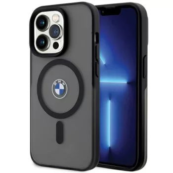  BMW BMHMP15LDSLK iPhone 15 Pro 6.1", IML Signature MagSafe hátlap, tok, fekete