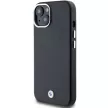 BMW iPhone 15 Signature Wrapped Metal MagSafe (BMHMP15S23PUFWK) MagSafe hátlap, tok, fekete