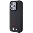 BMW BMHMP15X22PVTK iPhone 15 Pro Max 6.7", Quilted Tricolor MagSafe hátlap, tok, fekete