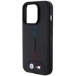 BMW BMHMP15X22PVTK iPhone 15 Pro Max 6.7", Quilted Tricolor MagSafe hátlap, tok, fekete