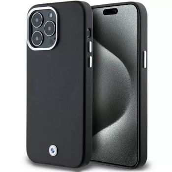   BMW BMHMP15X23PUFWK iPhone 15 Pro Max 6.7 ", Signature Wrapped Metal MagSafe hátlap, tok, fekete