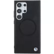 BMW Samsung Galaxy S24 Ultra Signature Leather Half Textured & Circle MagSafe (BMHMS24L23RTPK) MagSafe hátlap, tok, fekete