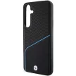 BMW BMHMS24S23RDCLK S24 , hátlap, bőr tok Signature Leather Textured & Line MagSafe, fekete