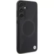 BMW BMHMS24S23RTPK S24 , hátlap, bőr tok Signature Leather Half Textured & Circle MagSafe, fekete