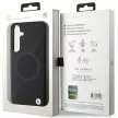 BMW BMHMS24S23RTPK S24 , hátlap, bőr tok Signature Leather Half Textured & Circle MagSafe, fekete