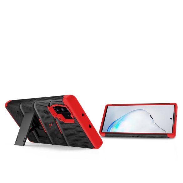 Zizo Bolt Cover Samsung Galaxy Note 10 ütésálló hátlap, tok, fekete-piros