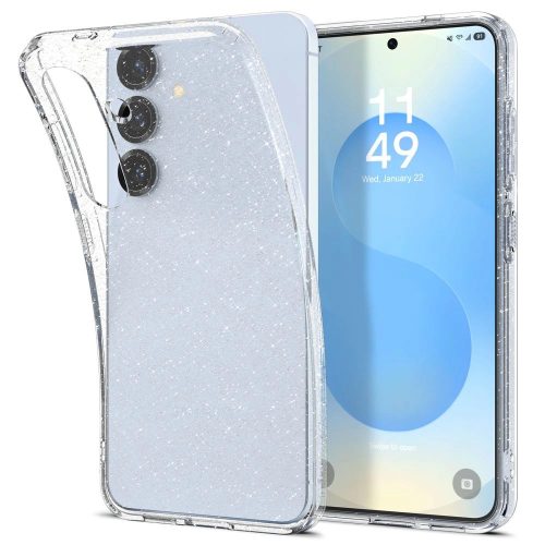 Spigen Liquid Crystal Glitter Samsung Galaxy S25 Plus tok, átlátszó