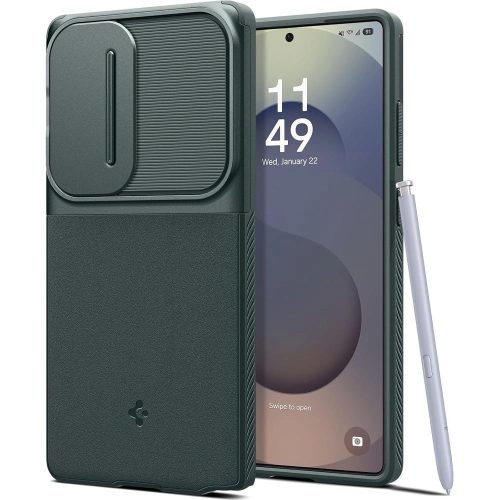 Spigen Optik Armor Samsung Galaxy S25 Ultra tok, zöld