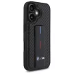 BMW case iPhone 16 6,1" BMHCP16SGSPCCK Hardcase M Grip Stand Smooth and Carbon tok, fekete