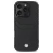 BMW case iPhone 16 Pro Max 6,9" BMHCP16X22RSEPK Hardcase Sign Leather Cardslot tok, fekete