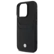BMW case iPhone 16 Pro Max 6,9" BMHCP16X22RSEPK Hardcase Sign Leather Cardslot tok, fekete