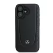 Mercedes case iPhone 16 6,1" MEHCP16SARMBK Hardcase Leather Urban tok, fekete