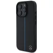 Mercedes case iPhone 16 Pro 6,3" MEHMP16L23RURBK Hardcase MB Blue Line Leather MagSafe tok, fekete