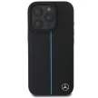 Mercedes case iPhone 16 Pro 6,3" MEHMP16L23RURBK Hardcase MB Blue Line Leather MagSafe tok, fekete