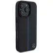 Mercedes case iPhone 16 Pro 6,3" MEHMP16L23RURBK Hardcase MB Blue Line Leather MagSafe tok, fekete