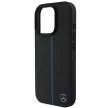 Mercedes case iPhone 16 Pro 6,3" MEHMP16L23RURBK Hardcase MB Blue Line Leather MagSafe tok, fekete