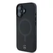 Mercedes case iPhone 16 Plus 6,7" MEHMP16M23RCMK Hardcase Smooth Leather MagSafe tok, fekete