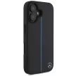 Mercedes case iPhone 16 6,1" MEHMP16S23RURBK Hardcase MB Blue Line Leather MagSafe tok, fekete