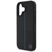Mercedes case iPhone 16 6,1" MEHMP16S23RURBK Hardcase MB Blue Line Leather MagSafe tok, fekete