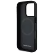 Mercedes case iPhone 16 Pro Max 6,9" MEHMP16X23RBARK Hardcase Textutok, piros And Plain Leather MagSafe tok, fekete
