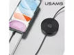 USAMS US-CC096 2in1 Wireless Qi Charger, iPhone, iWatch, AirPods vezeték nélküli töltő, lightning kábellel, fekete