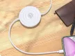 USAMS US-CC096 2in1 Wireless Qi Charger, iPhone, iWatch, AirPods vezeték nélküli töltő, lightning kábellel, fehér