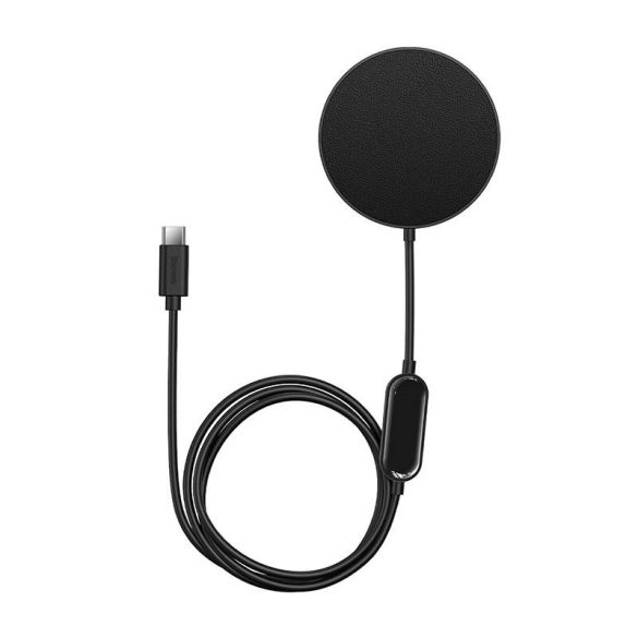 Baseus Simple Mini2 MagSafe kompatibilis QI vezeték nélküli töltő, 15W, fekete