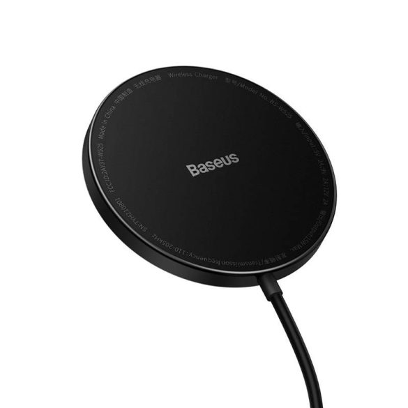 Baseus Simple Mini2 MagSafe kompatibilis QI vezeték nélküli töltő, 15W, fekete