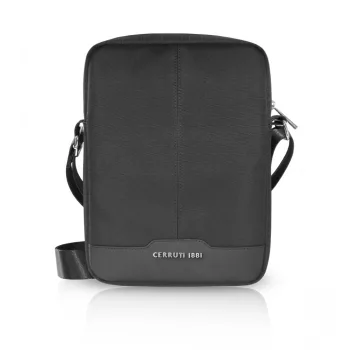   Cerruti Nylon Genuine Leather univerzális utazó táska 7"-8", fekete