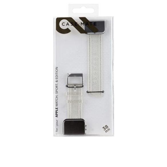 Case-Mate Apple Watch Strap Sheer Glam 38mm óraszíj, átlátszó-arany