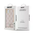 DKNY iPhone 13 PU Leather Checkered Pattern and Stripe DKHCP13MPCPTSSP hátlap, tok, rózsaszín