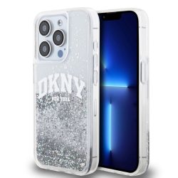   DKNY iPhone 14 Pro Liquid Glitter Arch Logo DKHCP14LLBNAET hátlap, tok, átlátszó