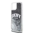 DKNY iPhone 13/14 Liquid Glitter Arch Logo DKHCP14SLBNAEK hátlap, tok, fekete