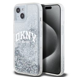   DKNY iPhone 14 Liquid Glitter Arch Logo DKHCP14SLBNAET hátlap, tok, átlátszó