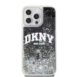 DKNY iPhone 14 Pro Max Liquid Glitter Arch Logo DKHCP14XLBNAEK hátlap, tok, fekete