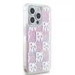 DKNY iPhone 15 Pro DKHCP15LLCPEPP hátlap, tok Liquid Glitters W/Checkered Pattern, rózsaszín