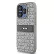 DKNY DKHCP15LPRTHSLE iPhone 15 Pro 6.1" hátlap, tok Leather Mono Stripe & Metal Logo, bézs